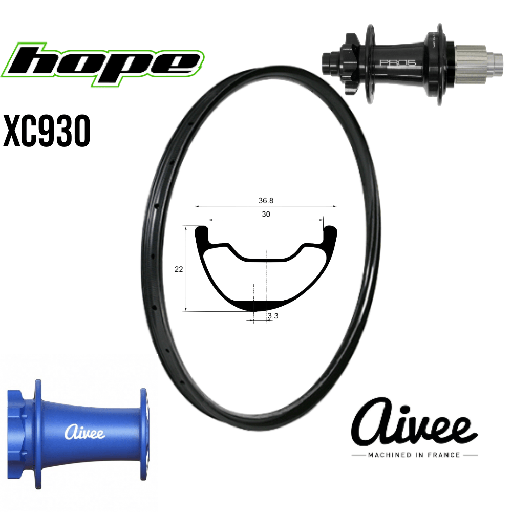 Roues carbone XC/DC XC930 | AIVEE LEFTY HOPE PRO5