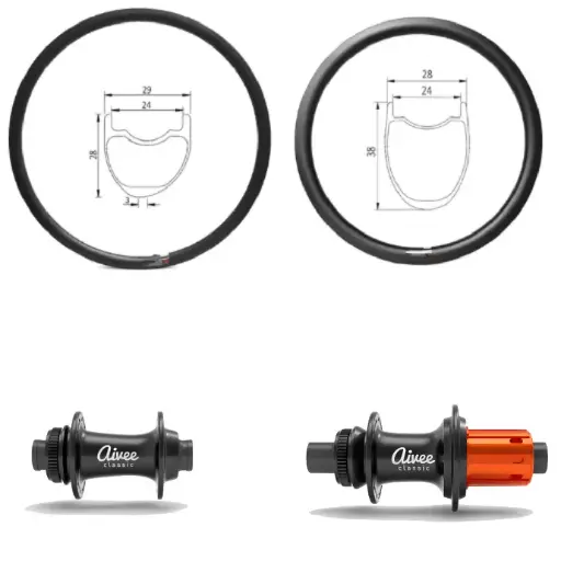 ROUES CARBONE 24 HOOKLESS | AIVEE CLASSIC