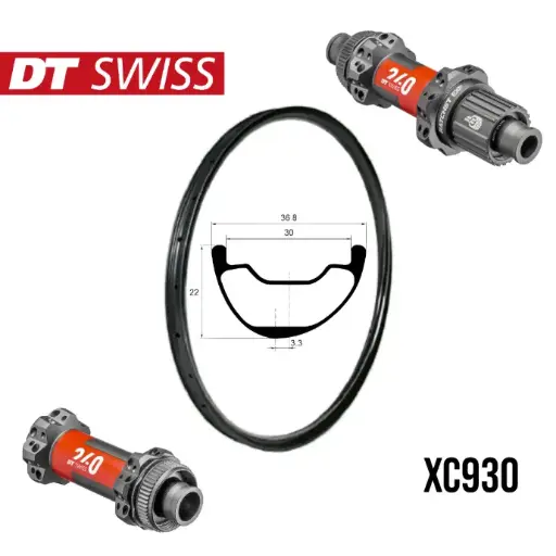 Roues carbone XC/DC XC930 | DT240 EXP SP28 CL