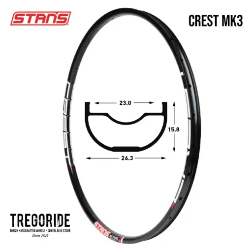 Jante NOTUBES CREST MK3 29