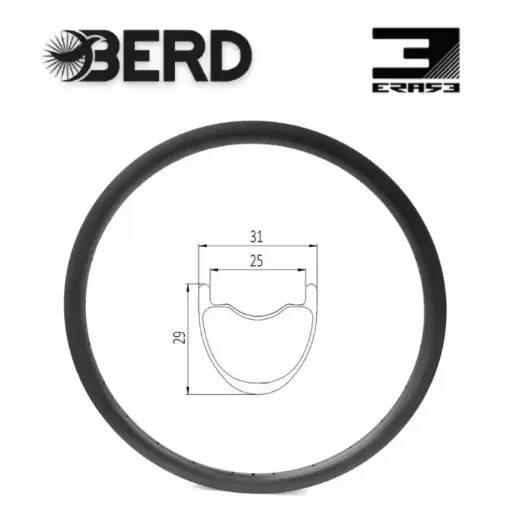 Roues carbone GRAVEL D25-29H | ERASE | BERD | CANNONDALE