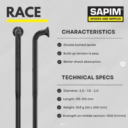 Rayon SAPIM RACE J-Bend (Coudé)