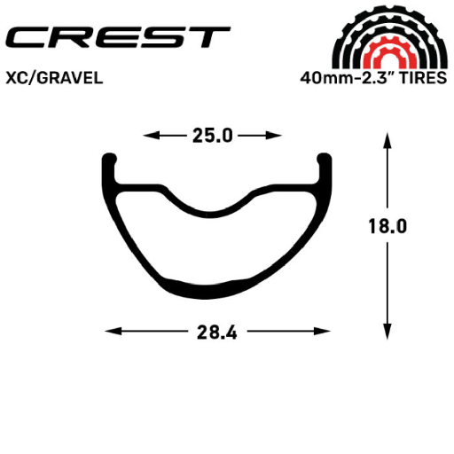 Jante NOTUBES CREST MK4 29