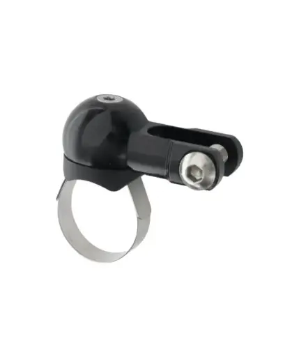 Support de phare SON delux 2D, alu CNC ano. noir pour cintre 22-31.8mm