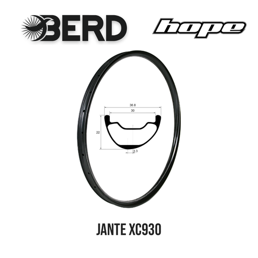 Roues carbone XC/DC XC930 | HOPE BERD